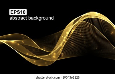 Abstract light wave futuristic background. Vector illustration.