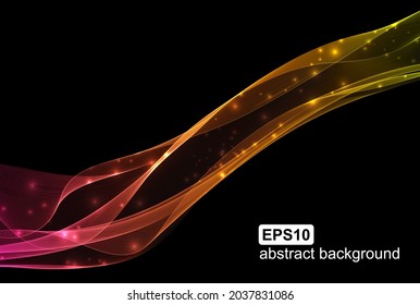 Abstract light wave futuristic background. Vector illustration.