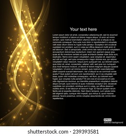 Abstract light wave futuristic background. Vector illustration.