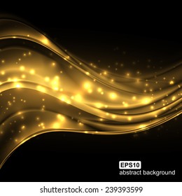 Abstract light wave futuristic background. Vector illustration.