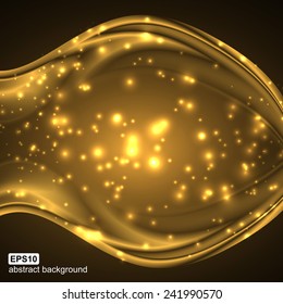 Abstract light wave futuristic background. Vector illustration.
