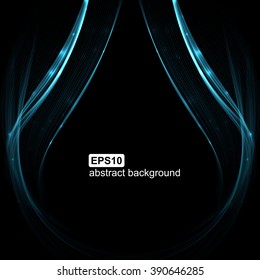 Abstract light wave futuristic background. Vector illustration.