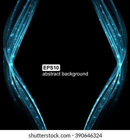 Abstract light wave futuristic background. Vector illustration.