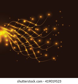 Abstract light wave futuristic background. Vector illustration.



