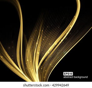 Abstract light wave futuristic background. Vector illustration.