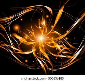 Abstract light wave futuristic background. Vector illustration.