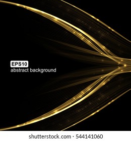 Abstract light wave futuristic background. Vector illustration.