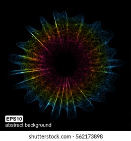 Abstract light wave futuristic background. Vector illustration.
