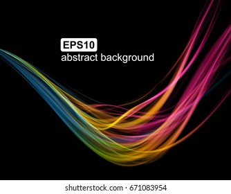 Abstract light wave futuristic background. Vector illustration.