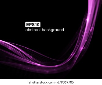 Abstract light wave futuristic background. Vector illustration.