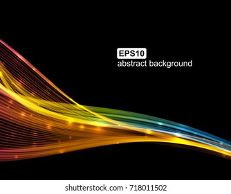 Abstract light wave futuristic background. Vector illustration.