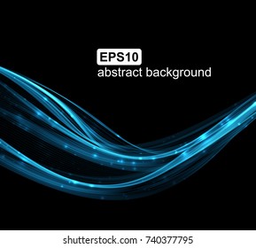 Abstract light wave futuristic background. Vector illustration