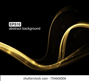 Abstract light wave futuristic background. Vector illustration.