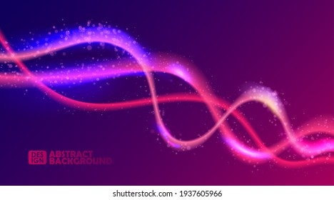 Abstract light wave lines. Creative dynamic elements. Graphic concept for your design