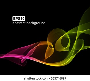 Abstract light wavy futuristic background. Vector illustration.
