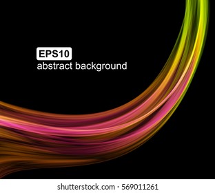 Abstract light wavy futuristic background. Vector illustration