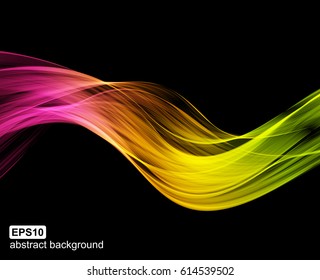 Abstract light wavy futuristic background. Vector illustration