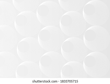 Abstract light white design hi-tech wave circle pattern background.