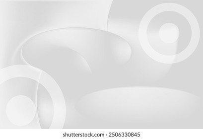 Abstract light White and gray geometric background. overlap layer on bright space with lines effect decoration.