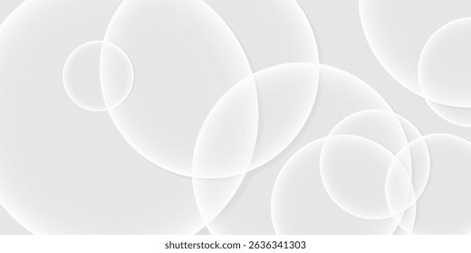 Abstract light White and gray geometric background. overlap layer on bright space with lines effect decoration.