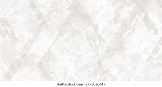 Abstract light white marble texture background with subtle geometric criss cross pattern. Minimalist distressed wall texture vector with soft grey watercolor brush strokes for elegant backdrop.