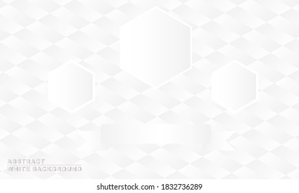 Abstract light white wall is texture vector for use wallpaper.Infographics polygon pattern paperwall background. 