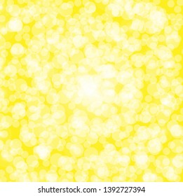 Abstract light yellow background with sun and bokeh