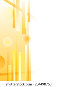 abstract light yellow background with transparent circles and stripes. vector illustration