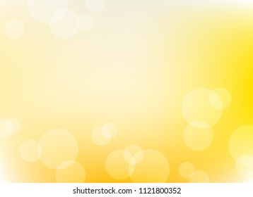 abstract light yellow colorful bokeh defocused background.beautiful vector