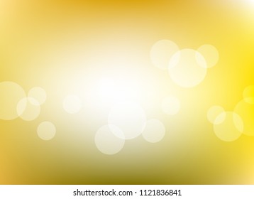 abstract light yellow colorful bokeh defocused background.beautiful vector