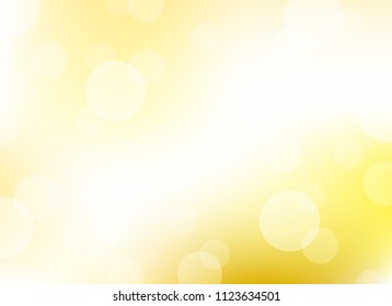 abstract light yellow colorful bokeh defocused background.beautiful vector