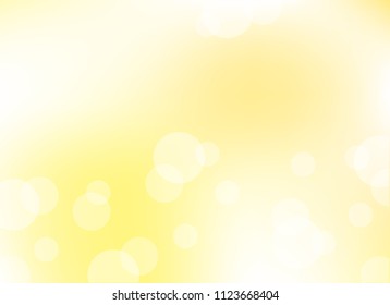 abstract light yellow colorful bokeh defocused background.beautiful vector