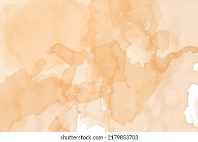 Abstract light yellow dark wet wash splash for your design Hand painted watercolor background