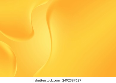 Abstract light yellow, gold holographic liquid blobs, flowing colorful gradient textured background with copy space. Fluid organic forms, smooth fluid honey, gel, collagen, serum. Beauty presentation