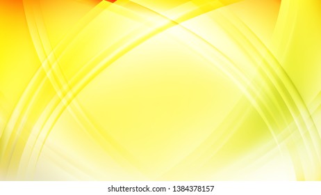 Abstract Light Yellow Waves Curved Lines Background Vector Illustration