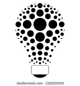 Abstract lightbulb silhouette