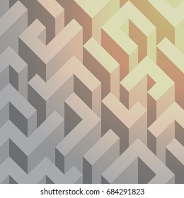 Abstract lightened maze Black and white. Vector