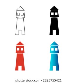 Abstract Lighthouse Silhouette Illustration, can be used for business designs, presentation designs or any suitable designs.
