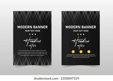 Abstract Lighting Black Business Banner Template With Lines, can be used for business designs, presentation designs or any suitable designs.