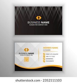 Abstract Lighting Black Business Card With Lines, can be used for business designs, presentation designs or any suitable designs.