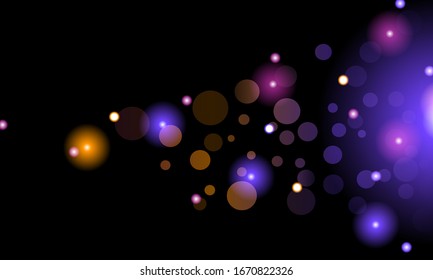 abstract lighting bokeh style banner design