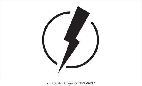 Icono de perno de iluminación Abstractas - Ilustración vectorial sobre fondo blanco.