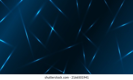 Abstract lighting burst effect on blue background. Vector graphic illustration.