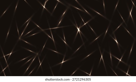 Efeito de intermitência de iluminação abstrata no fundo marrom. Estrela brilhante dourada.