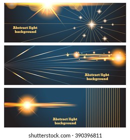 Abstract lighting flare vector banners  poster or card vector illustration eps 10