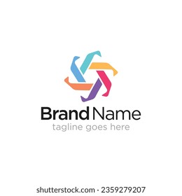 Abstract lighting Logo concept, vector logo template