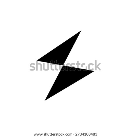 Abstract lightning black broken on a white background minimalism vector schematically