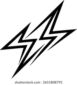 Abstract relâmpago silhueta vetor design para logotipo de marca moderna