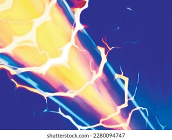 Abstract lightning effect Mixed Paint Background