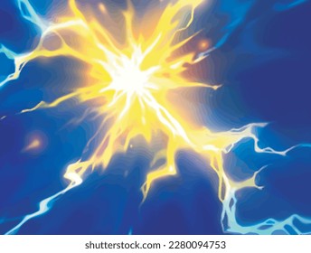 Abstract lightning effect Mixed Paint Background